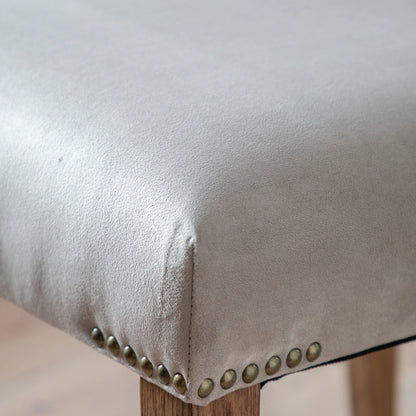 Gallery Direct Pair of Highgrove Dining Chairs in Dove Velvet