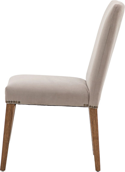 Gallery Direct Pair of Highgrove Dining Chairs in Dove Velvet