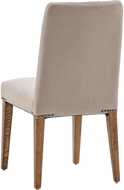 Gallery Direct Pair of Highgrove Dining Chairs in Dove Velvet