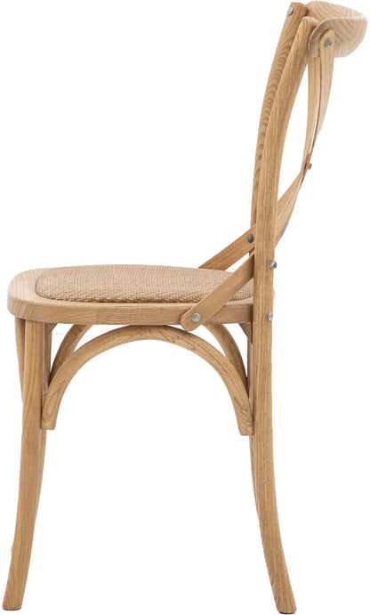 Gallery Direct Cafe Pair of Dining Chairs in Natural Rattan