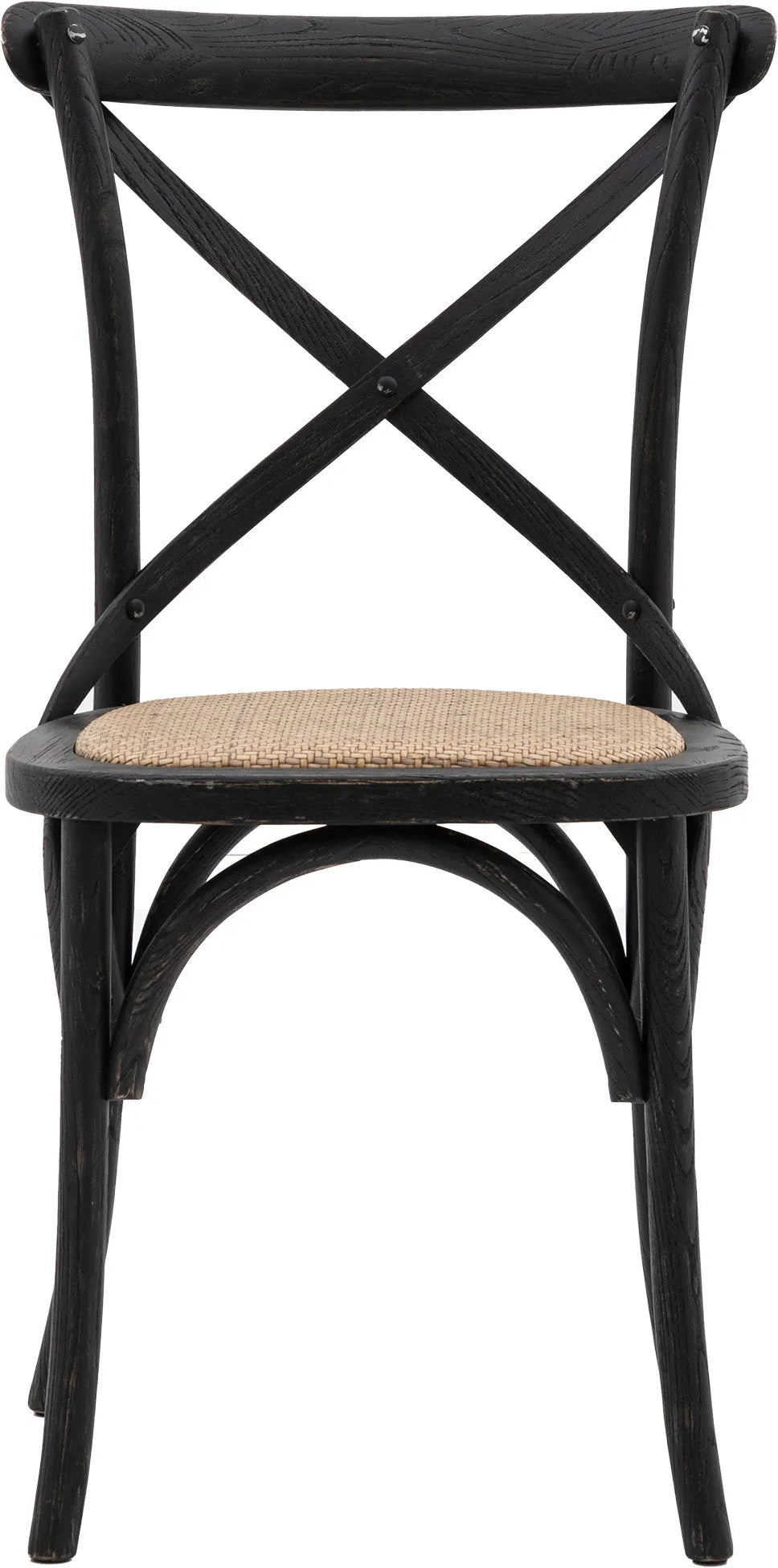 Gallery Direct Cafe Pair of Dining Chairs in Black Rattan