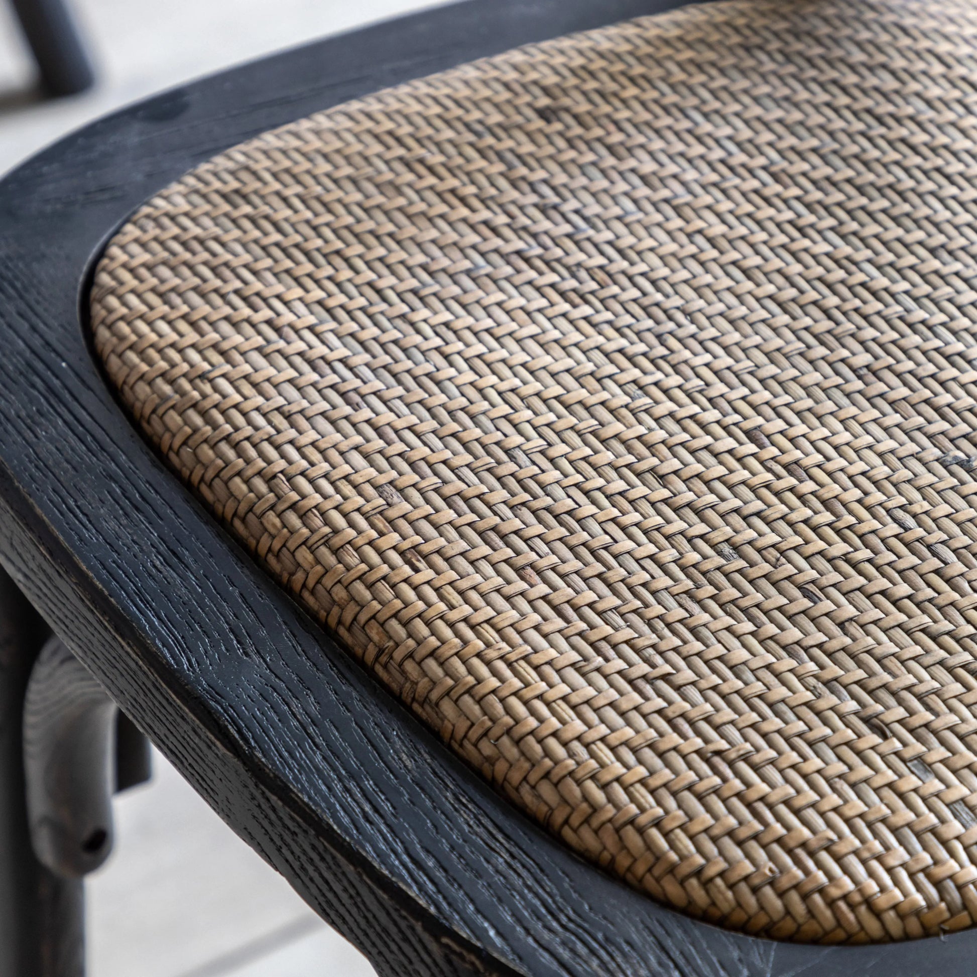 Gallery Direct Cafe Pair of Dining Chairs in Black Rattan