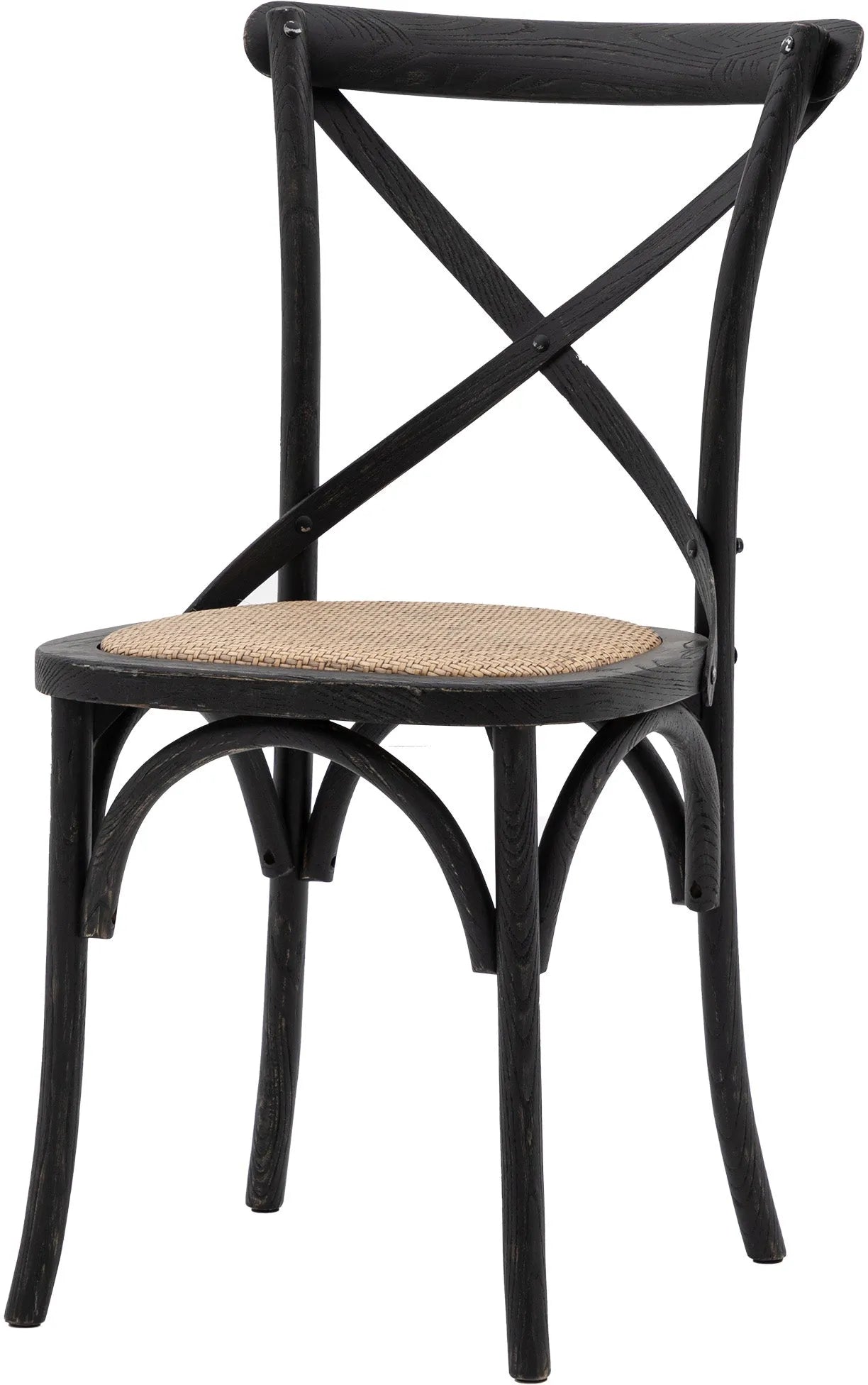 Gallery Direct Cafe Pair of Dining Chairs in Black Rattan