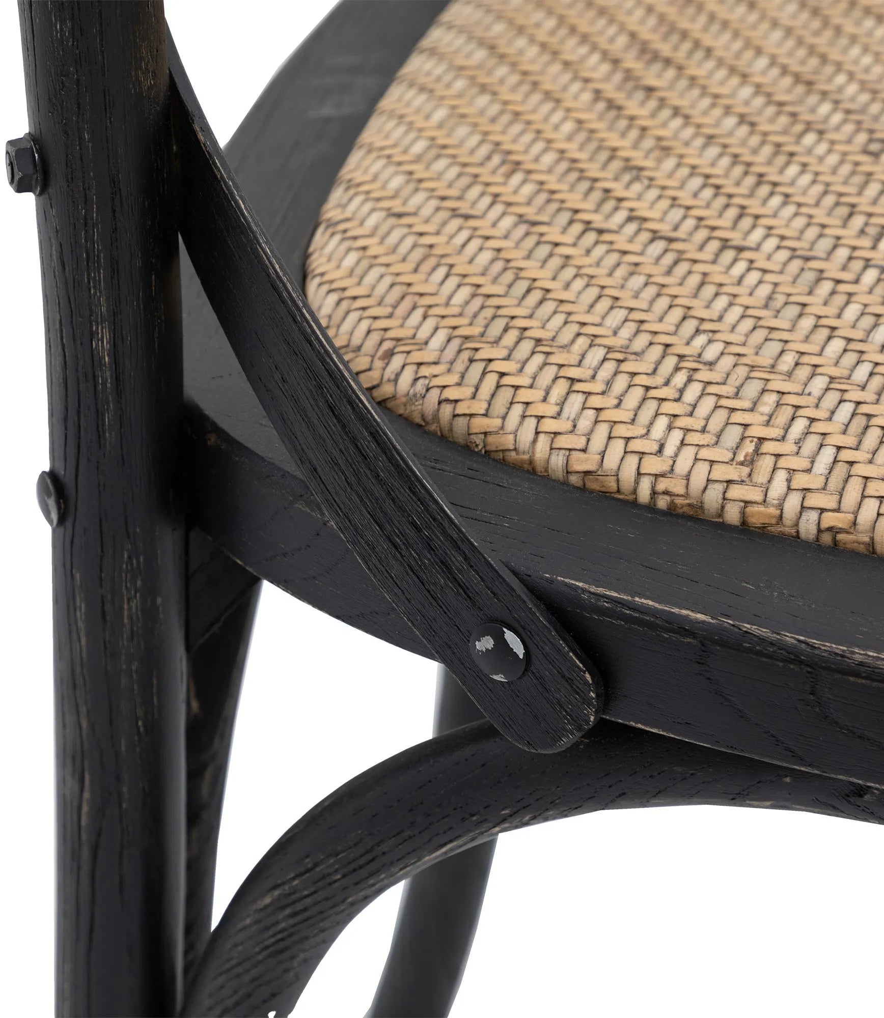Gallery Direct Cafe Pair of Dining Chairs in Black Rattan