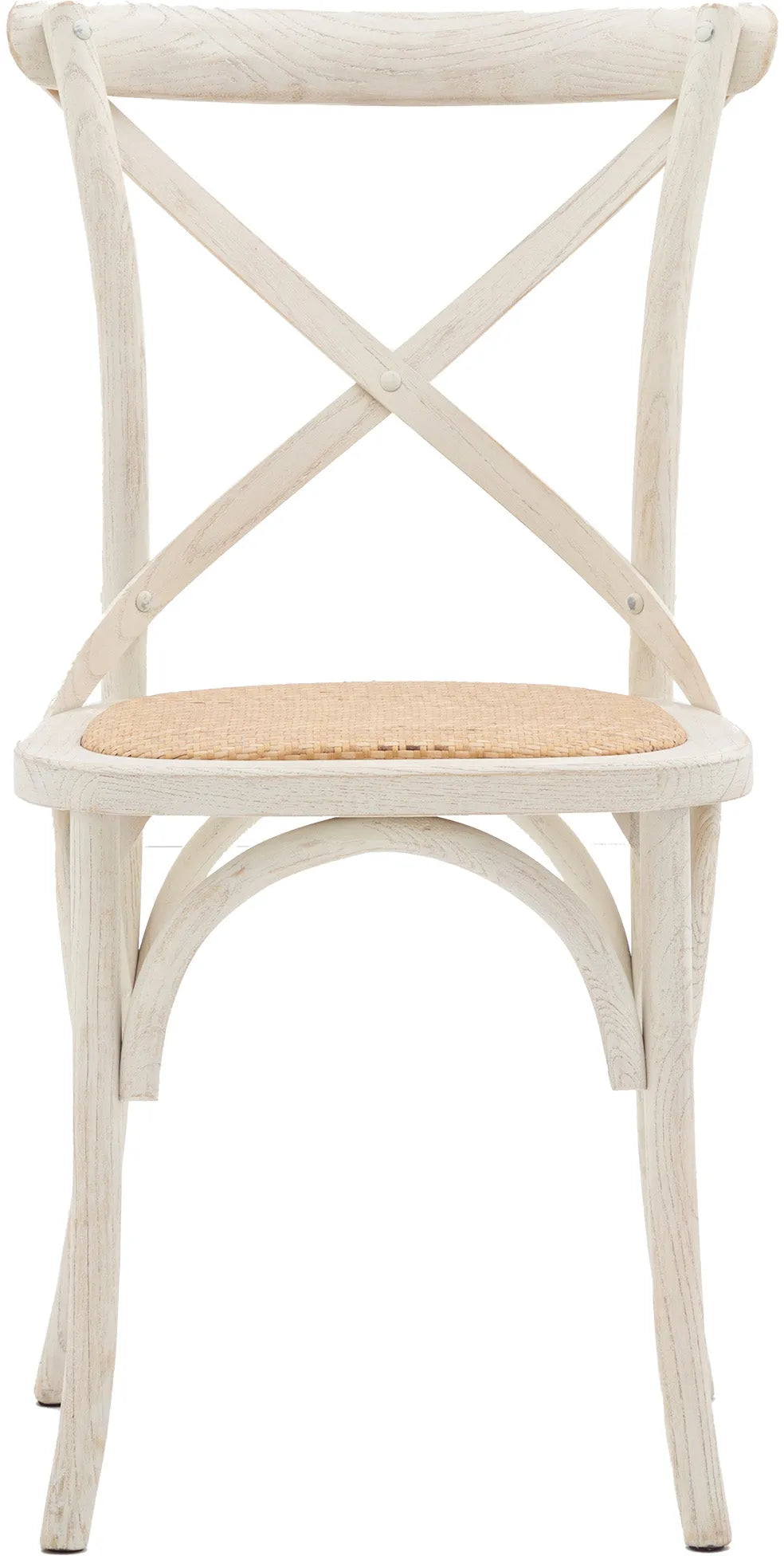 Gallery Direct Cafe Pair of Dining Chairs in White Rattan