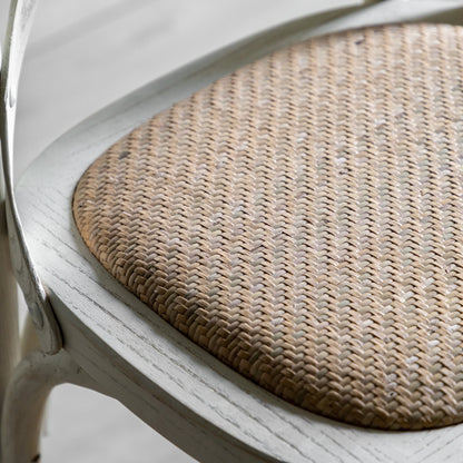 Gallery Direct Cafe Pair of Dining Chairs in White Rattan