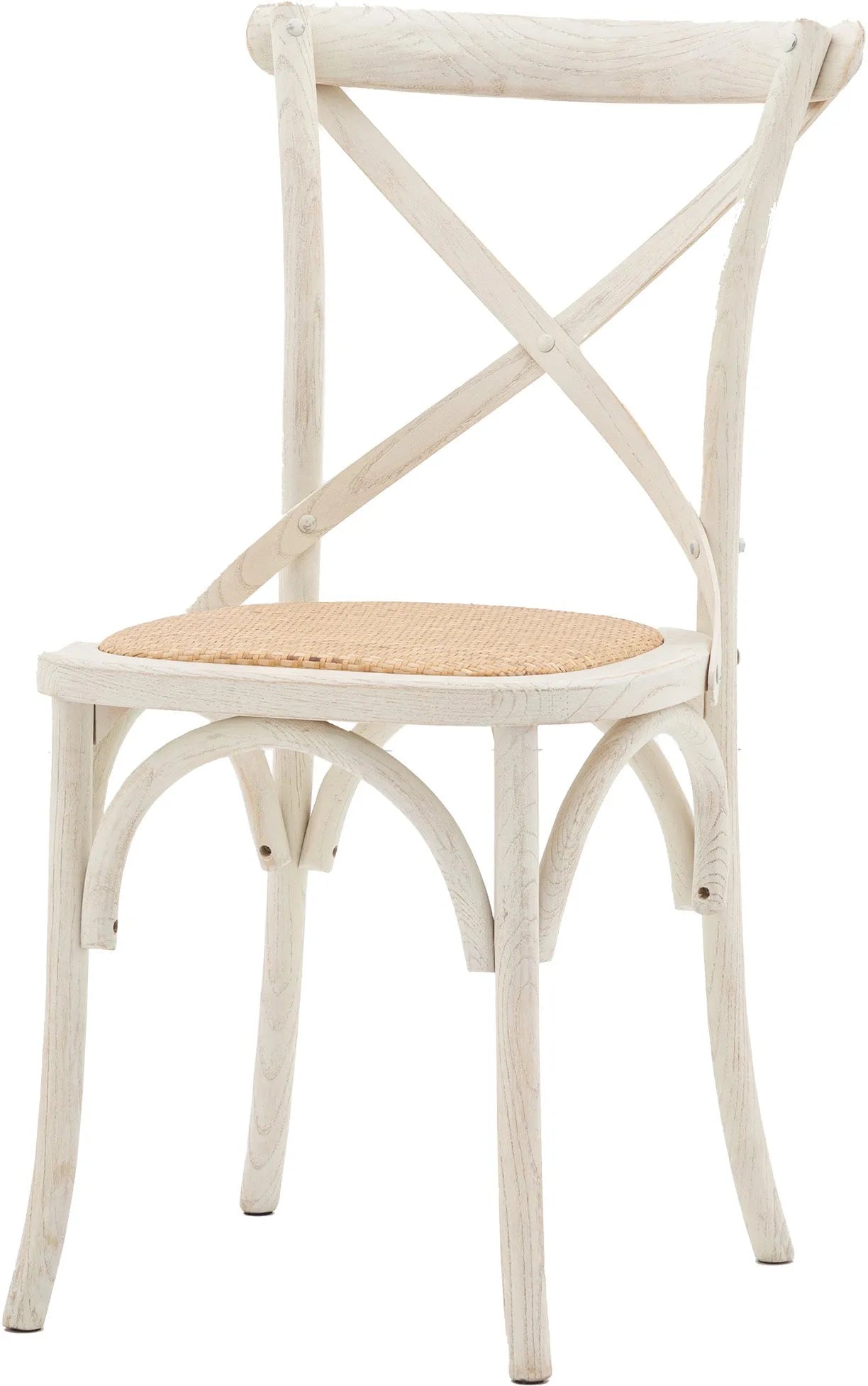 Gallery Direct Cafe Pair of Dining Chairs in White Rattan