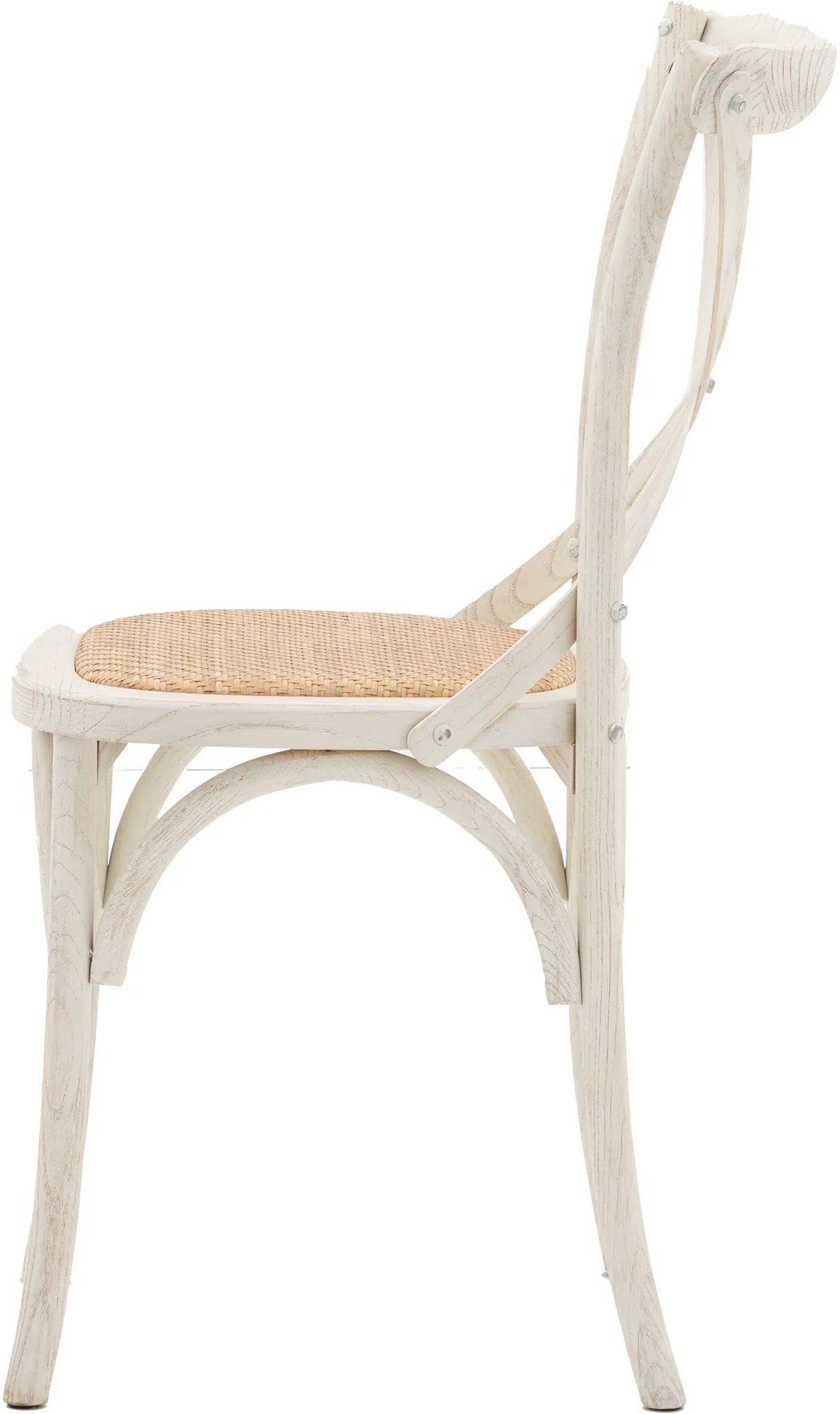 Gallery Direct Cafe Pair of Dining Chairs in White Rattan