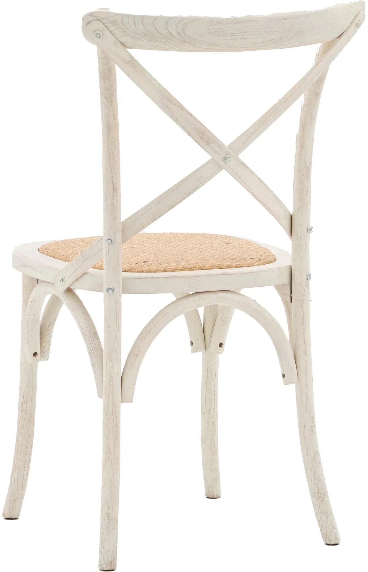 Gallery Direct Cafe Pair of Dining Chairs in White Rattan