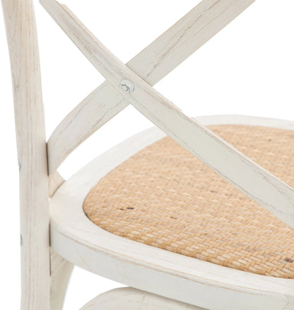 Gallery Direct Cafe Pair of Dining Chairs in White Rattan