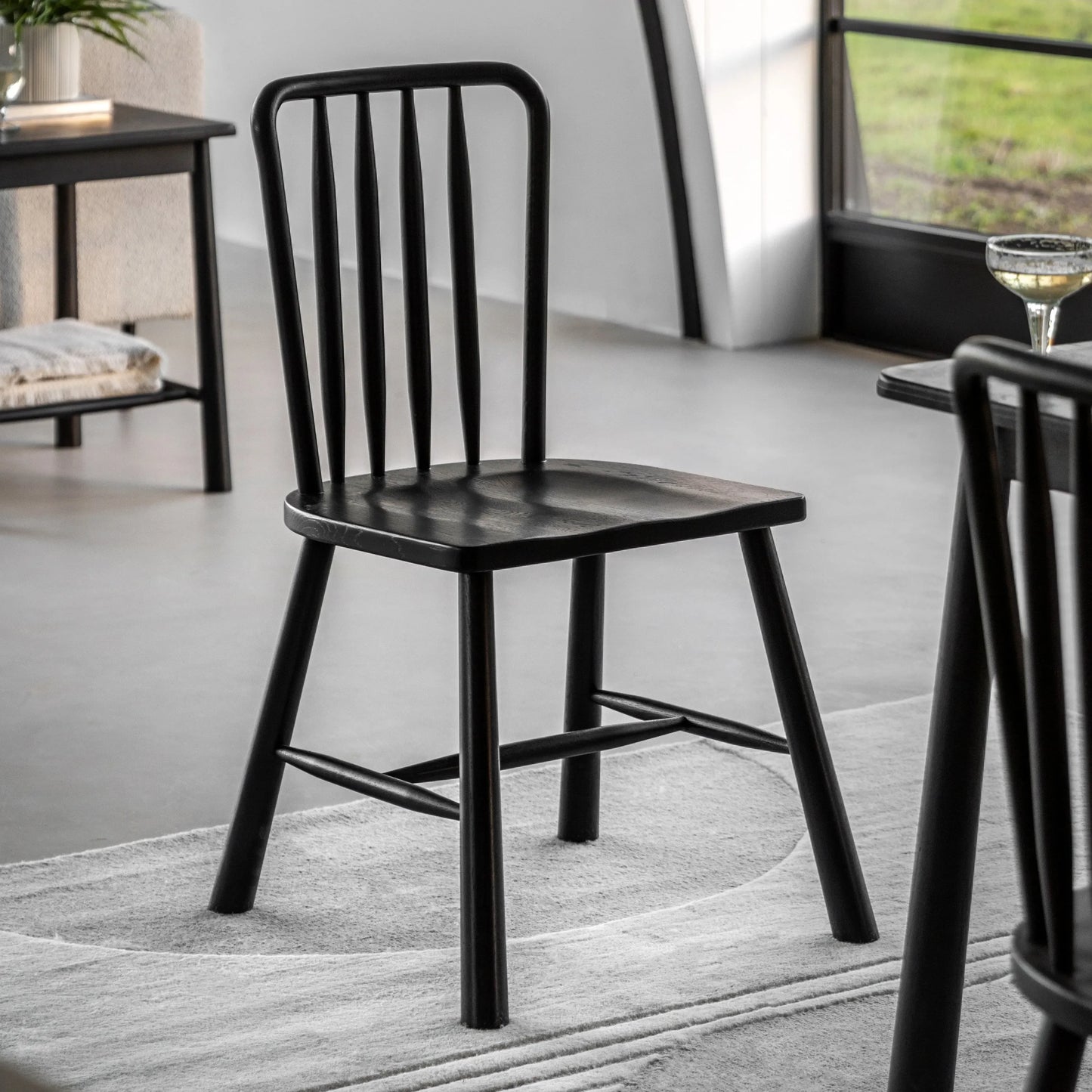 Gallery Direct Wycombe Pair of Dining Chairs Black