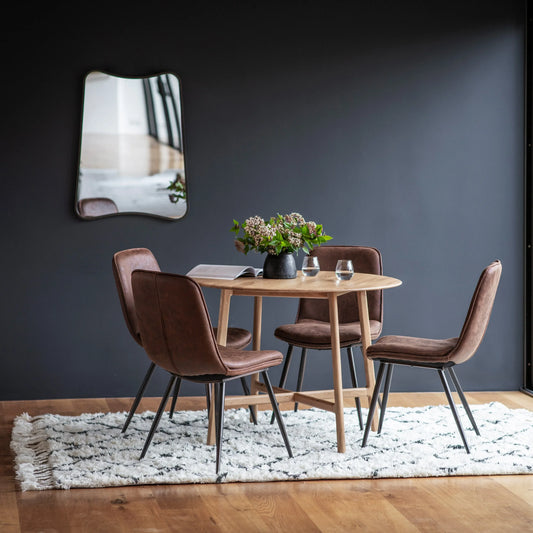 Gallery Direct Madrid Round Dining Table in Oak