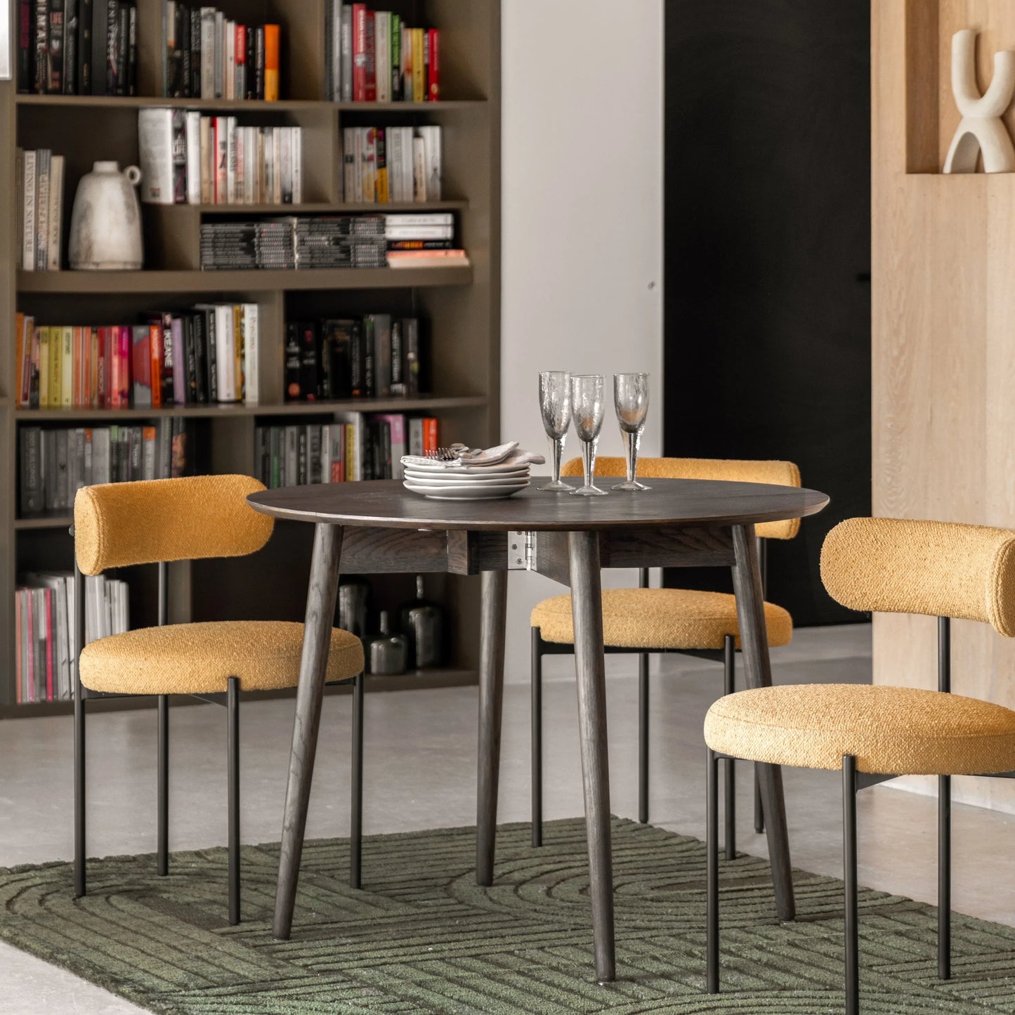 Gallery Direct Hatfield Folding Dining Table Smoked