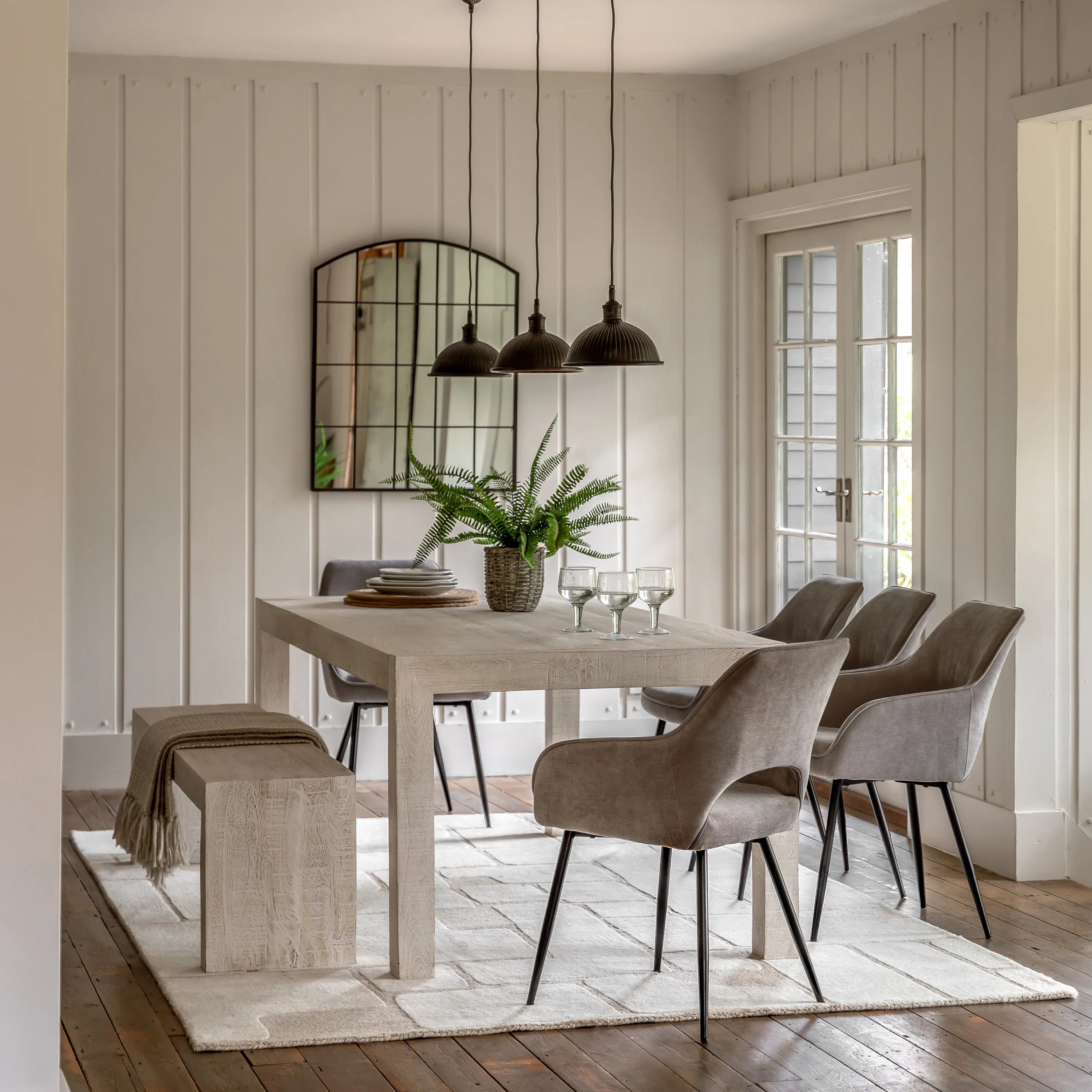 Gallery Direct Iowa Dining Table Whitewash