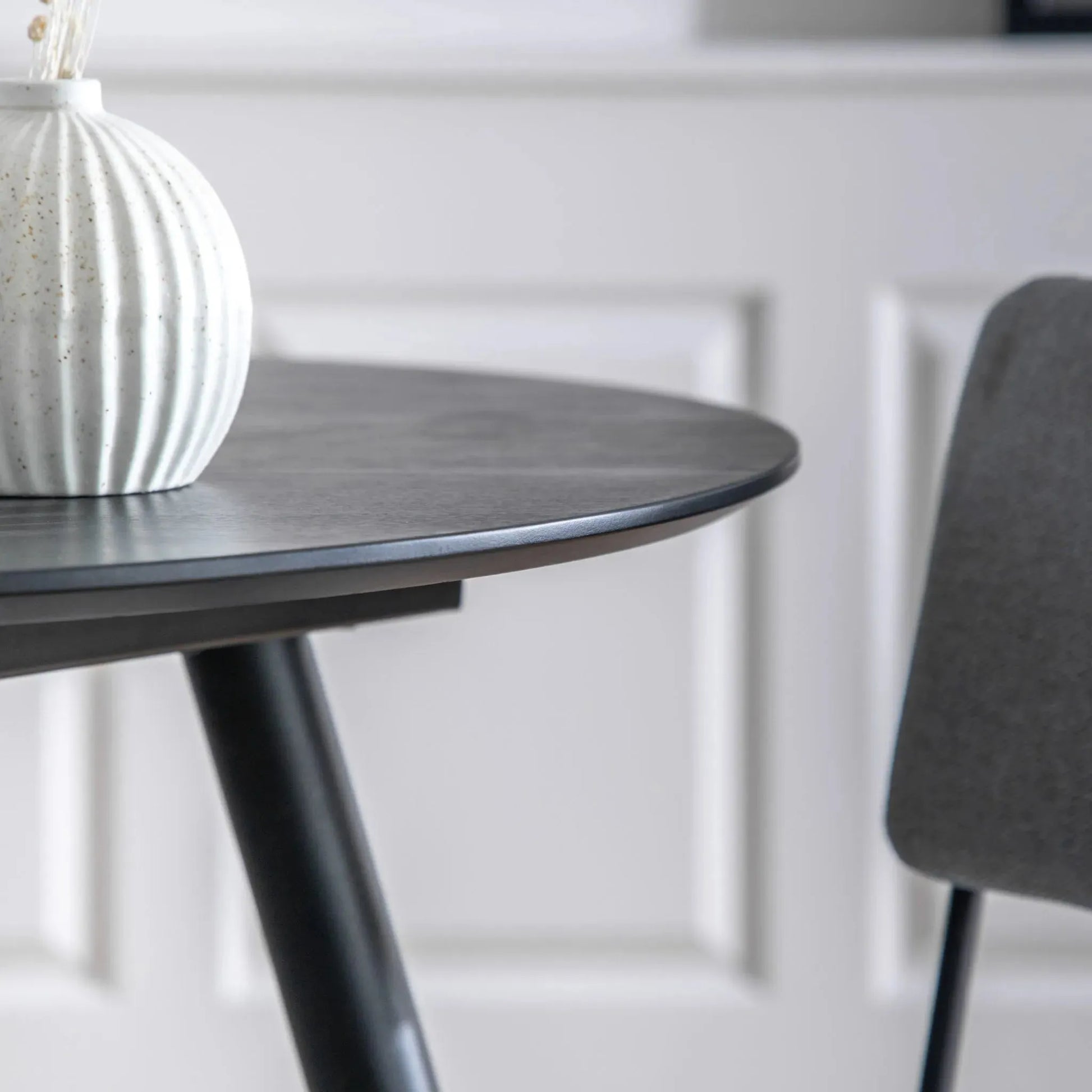Gallery Direct Astley Round Dining Table Black