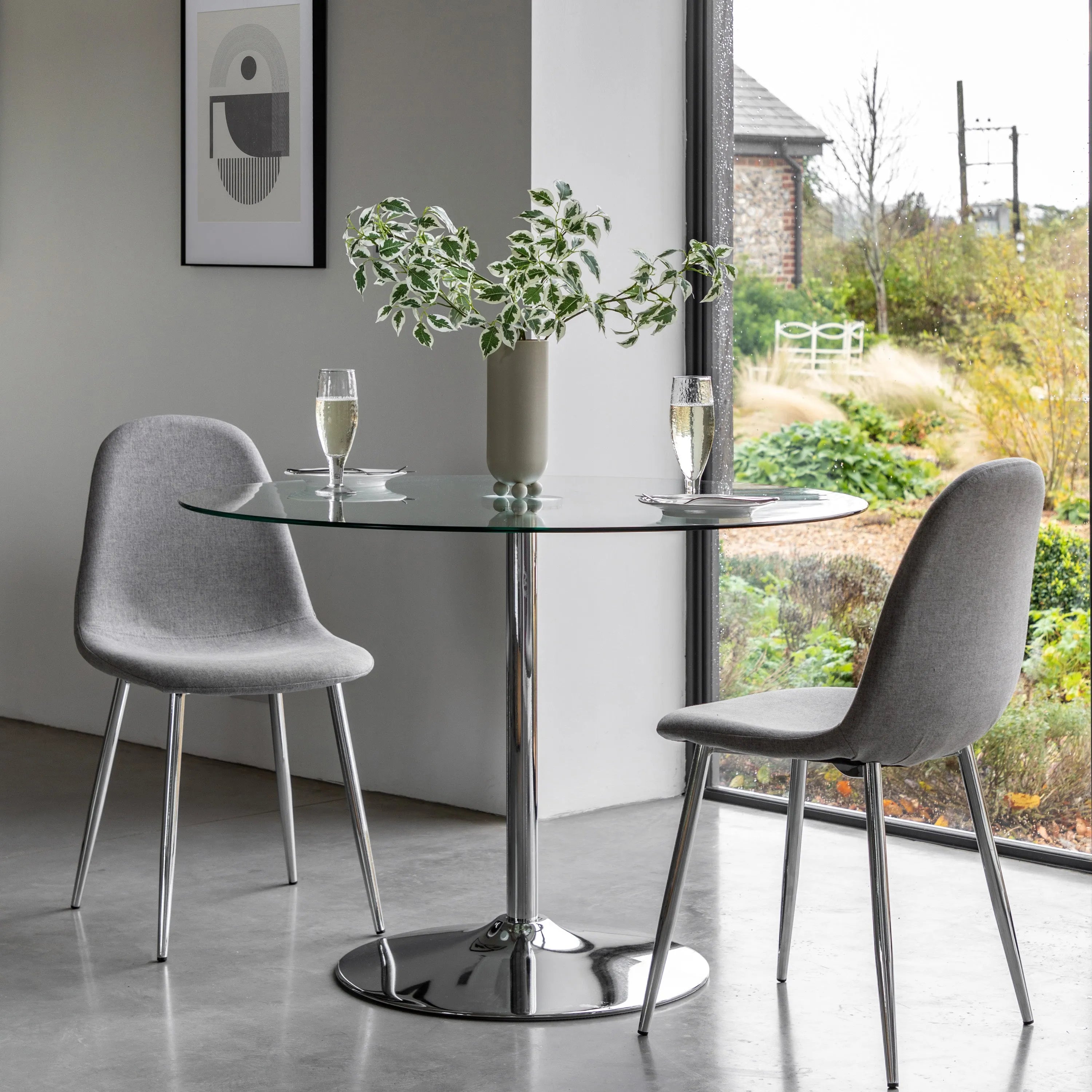 Gallery Direct Fielding Dining Table Clear