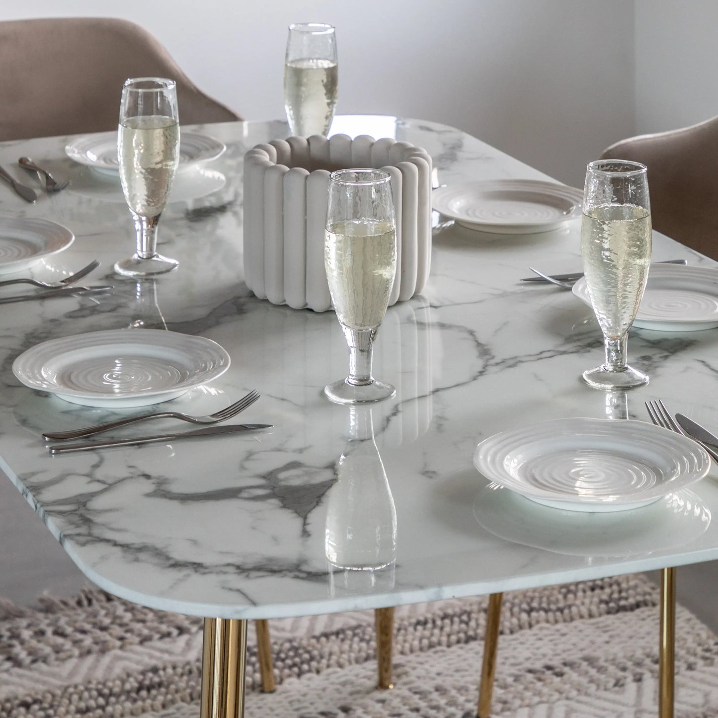 Gallery Direct Evans Dining Table White Effect