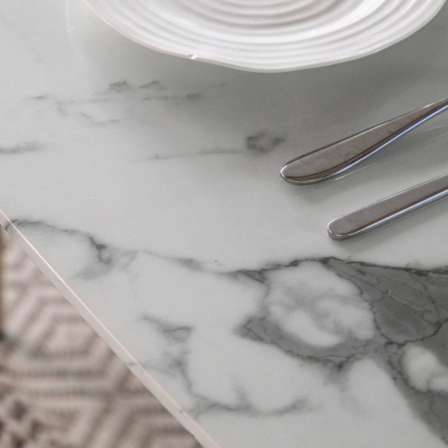 Gallery Direct Evans Dining Table White Effect