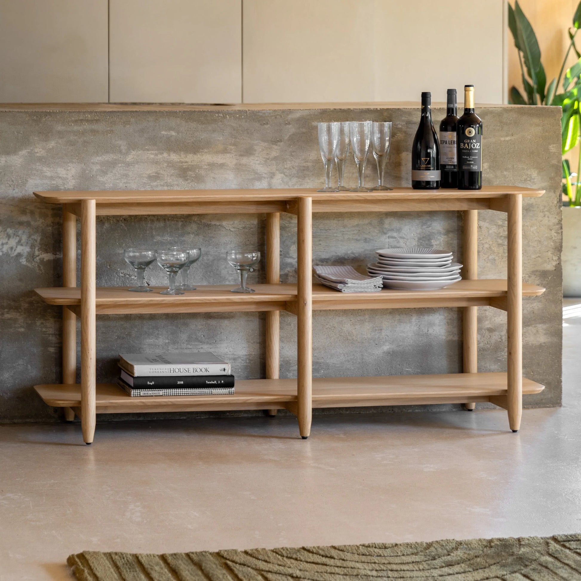 Gallery Direct Hatfield Wide Open Display Natural