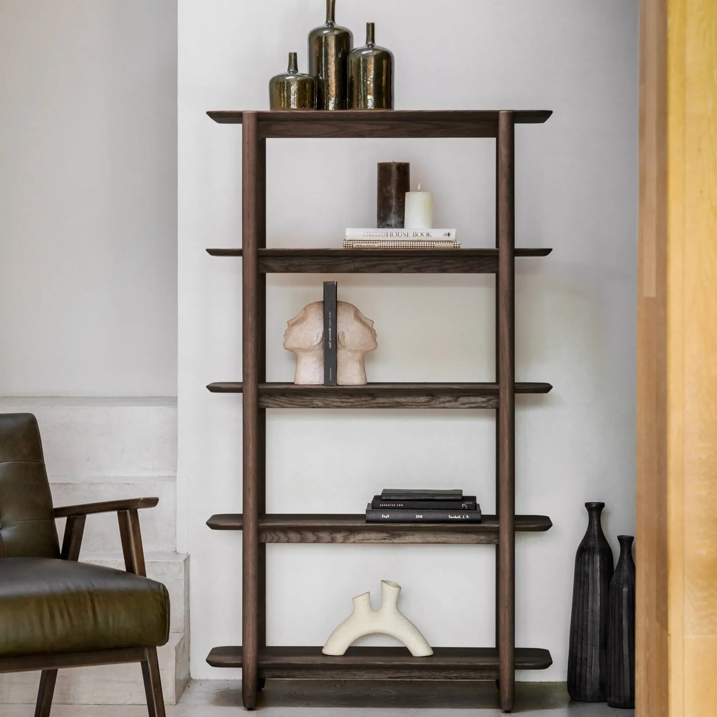 Gallery Direct Hatfield Tall Open Display Smoked