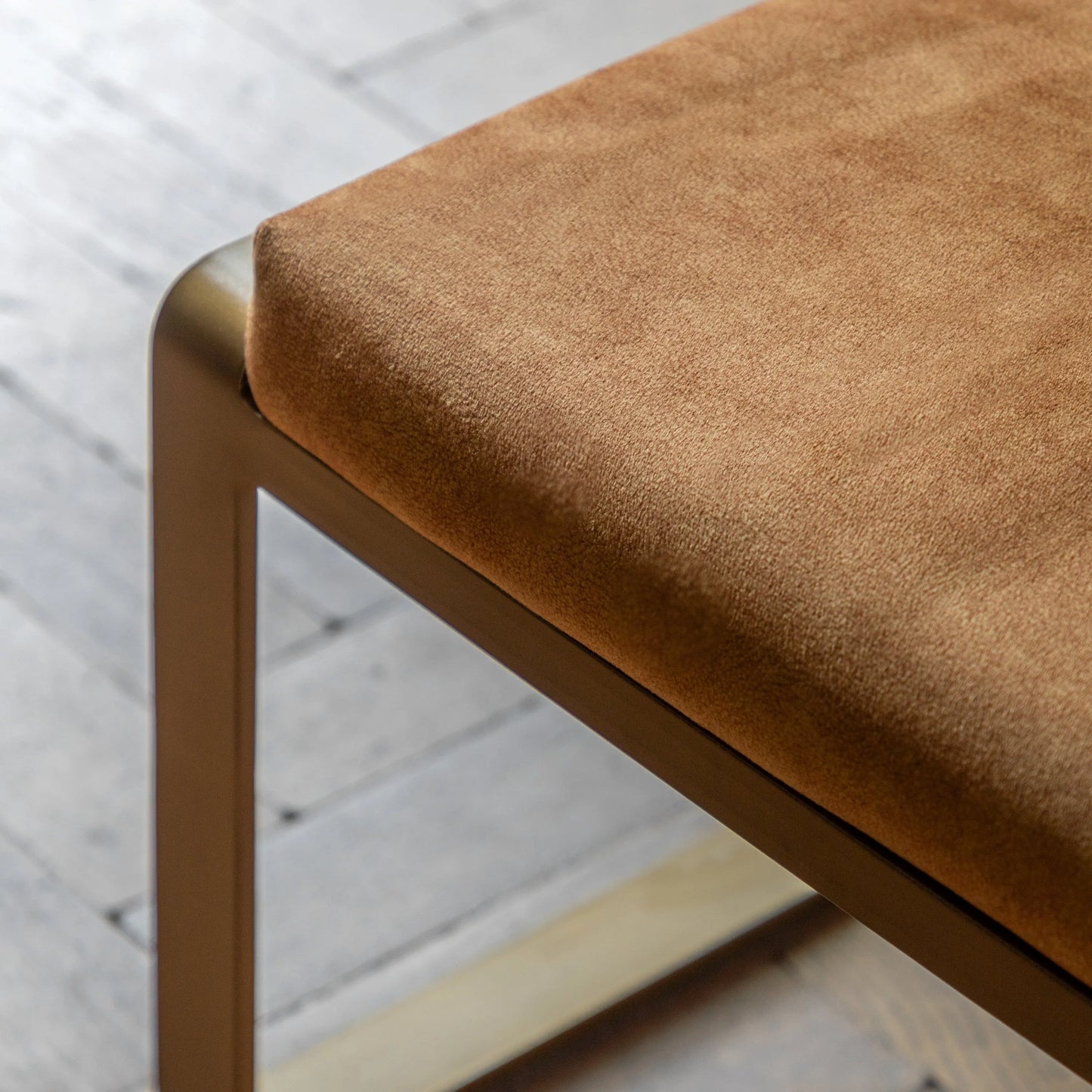 Gallery Direct Fabien Footstool in Ochre
