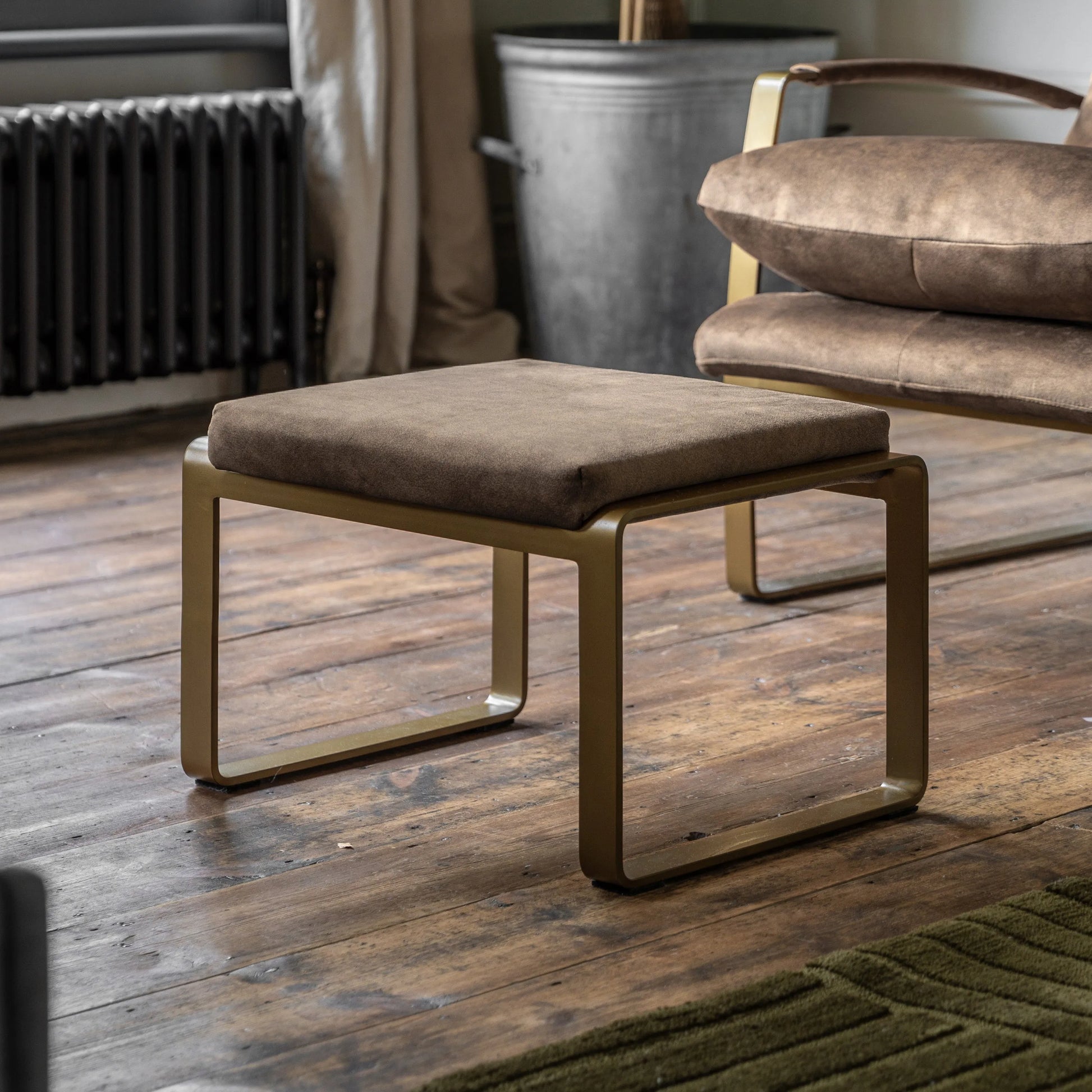 Gallery Direct Fabien Footstool in Mineral