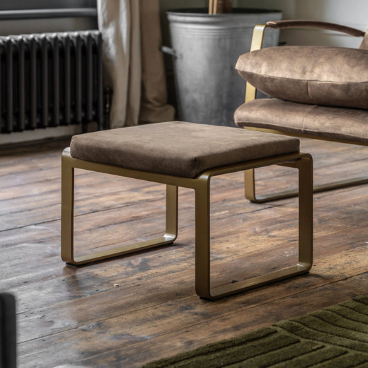 Gallery Direct Fabien Footstool in Mineral