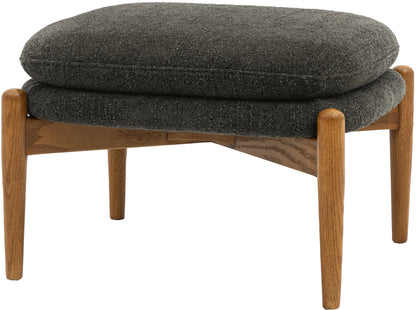 Gallery Direct Datsun Footstool in Charcoal Boucle