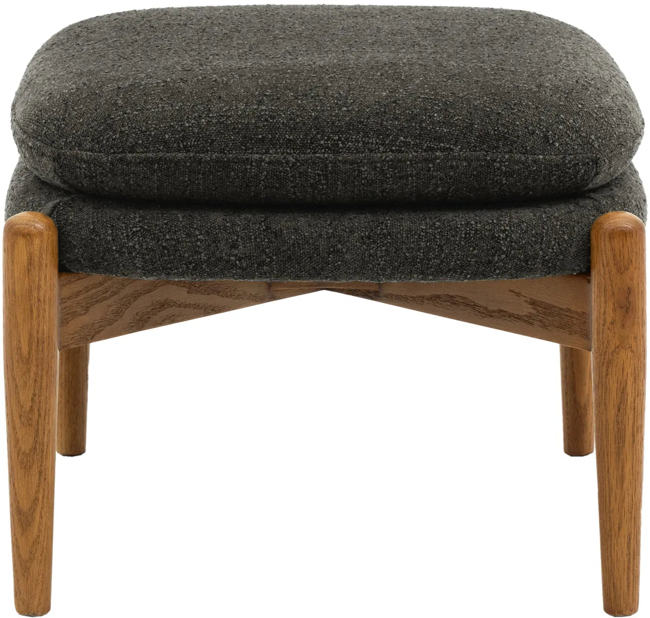 Gallery Direct Datsun Footstool in Charcoal Boucle