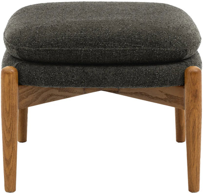 Gallery Direct Datsun Footstool in Charcoal Boucle