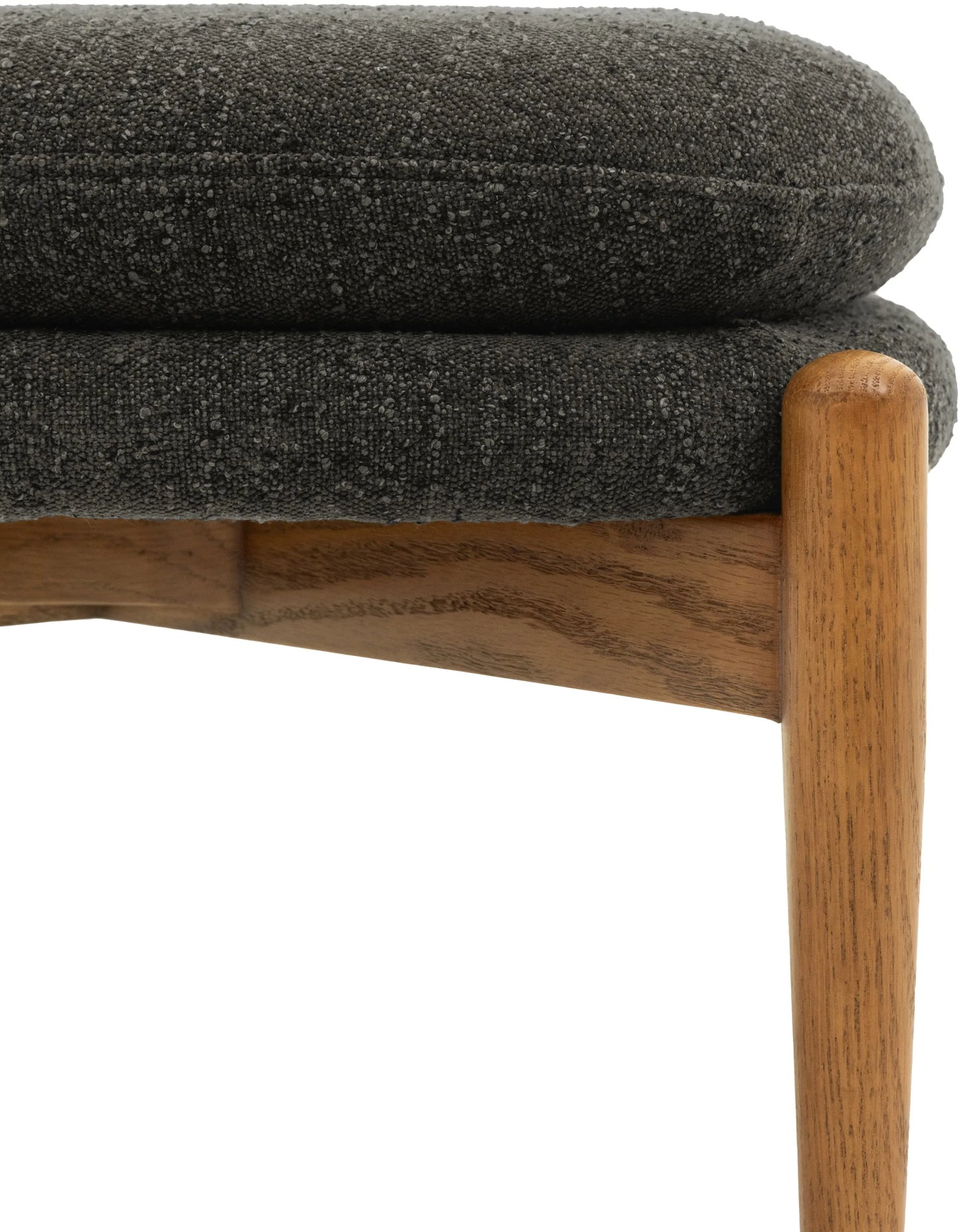 Gallery Direct Datsun Footstool in Charcoal Boucle