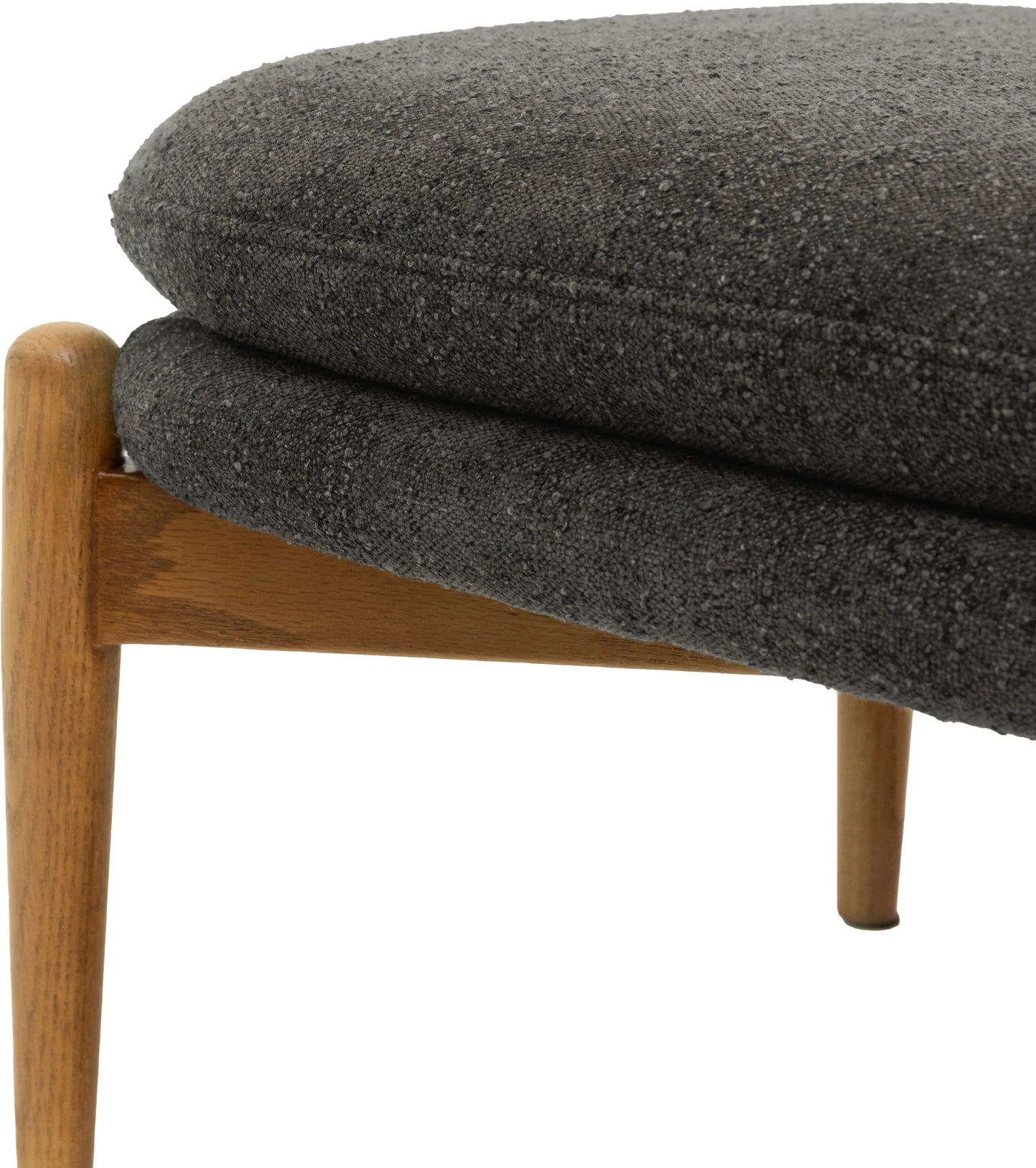 Gallery Direct Datsun Footstool in Charcoal Boucle