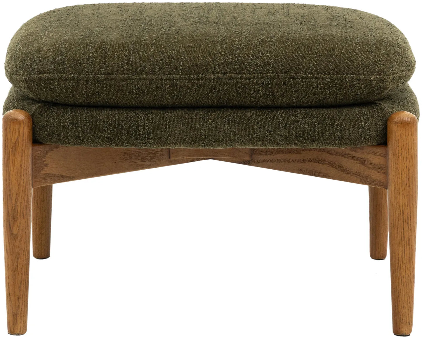 Gallery Direct Datsun Footstool in Green Boucle