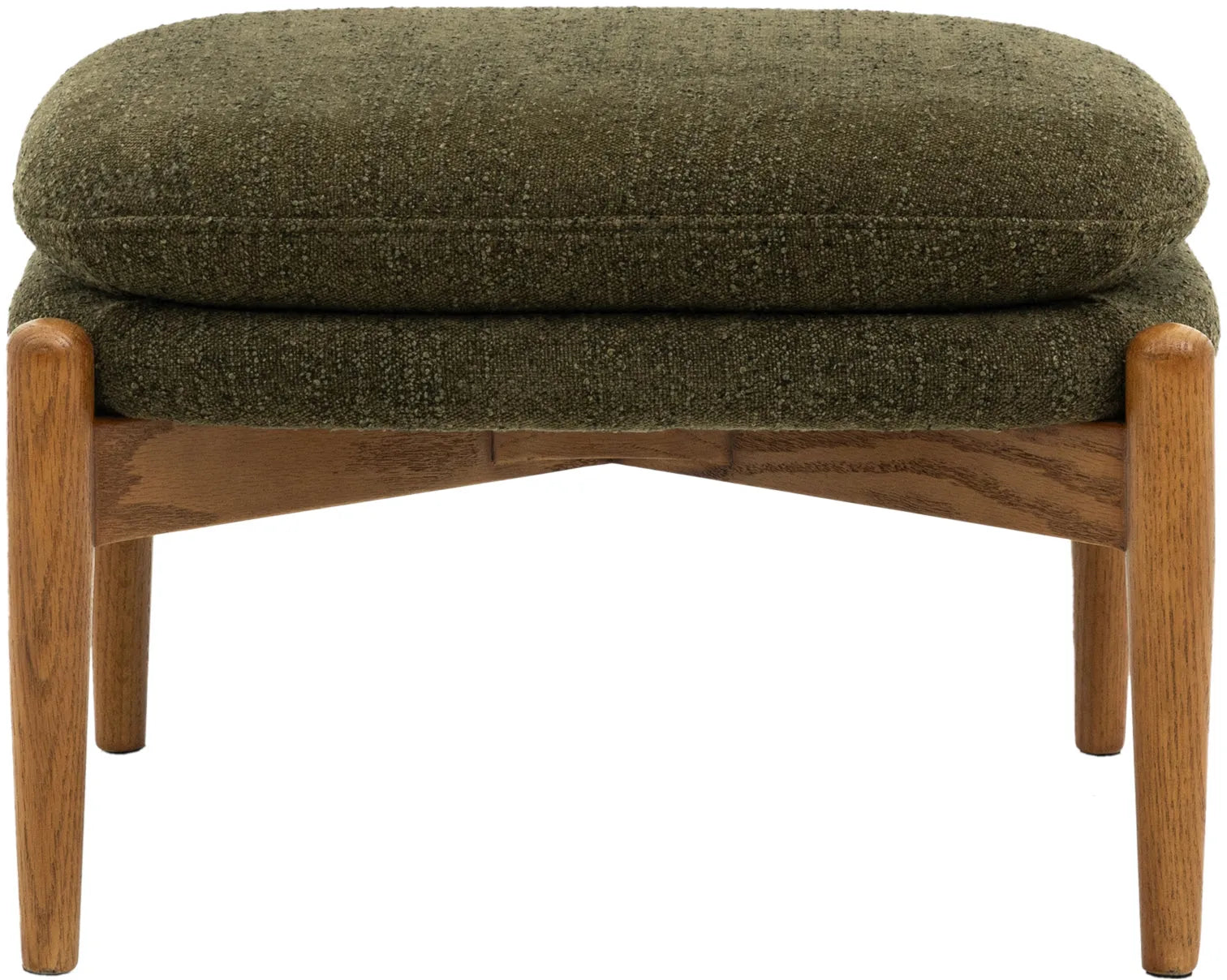 Gallery Direct Datsun Footstool in Green Boucle