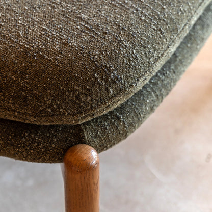 Gallery Direct Datsun Footstool in Green Boucle