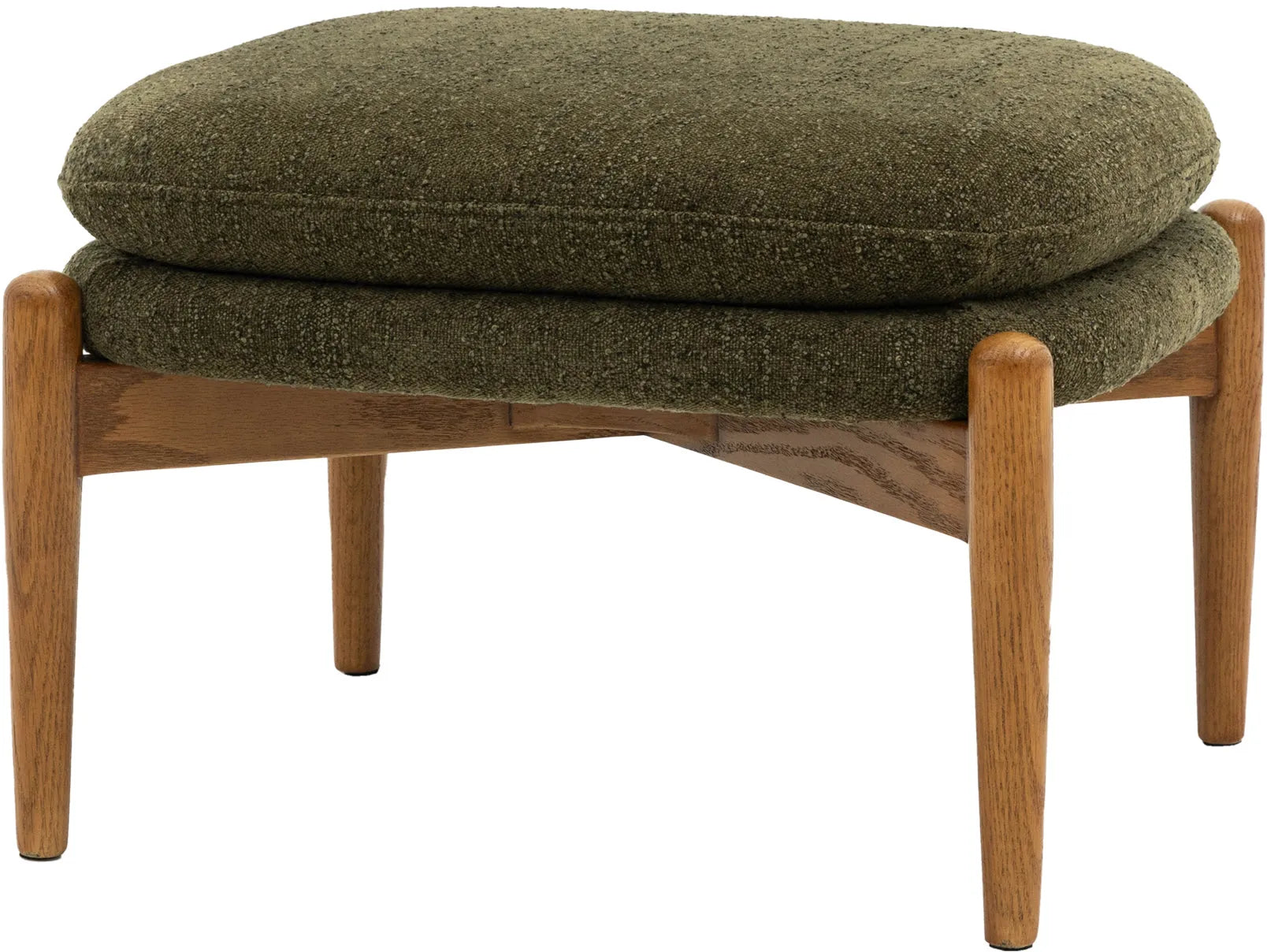Gallery Direct Datsun Footstool in Green Boucle