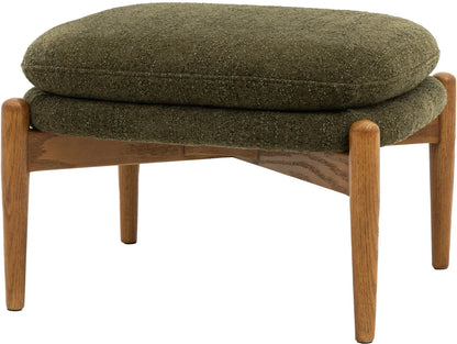 Gallery Direct Datsun Footstool in Green Boucle