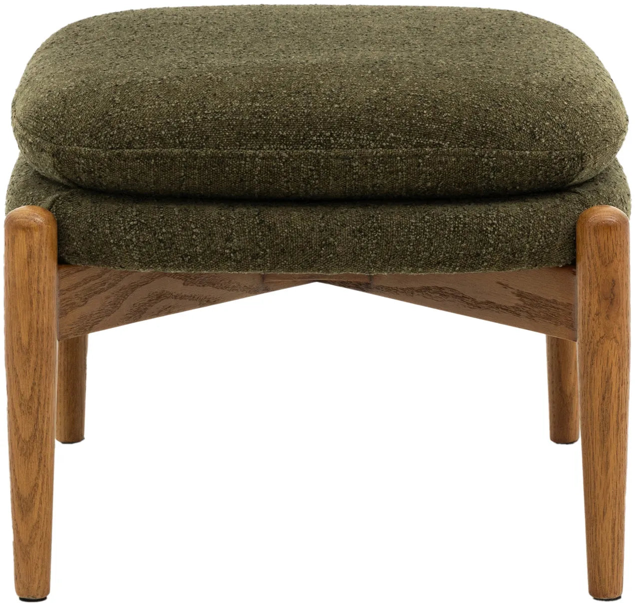 Gallery Direct Datsun Footstool in Green Boucle