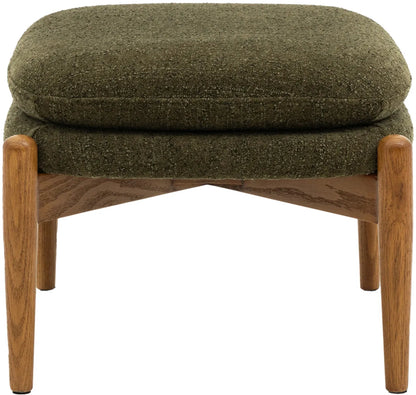 Gallery Direct Datsun Footstool in Green Boucle