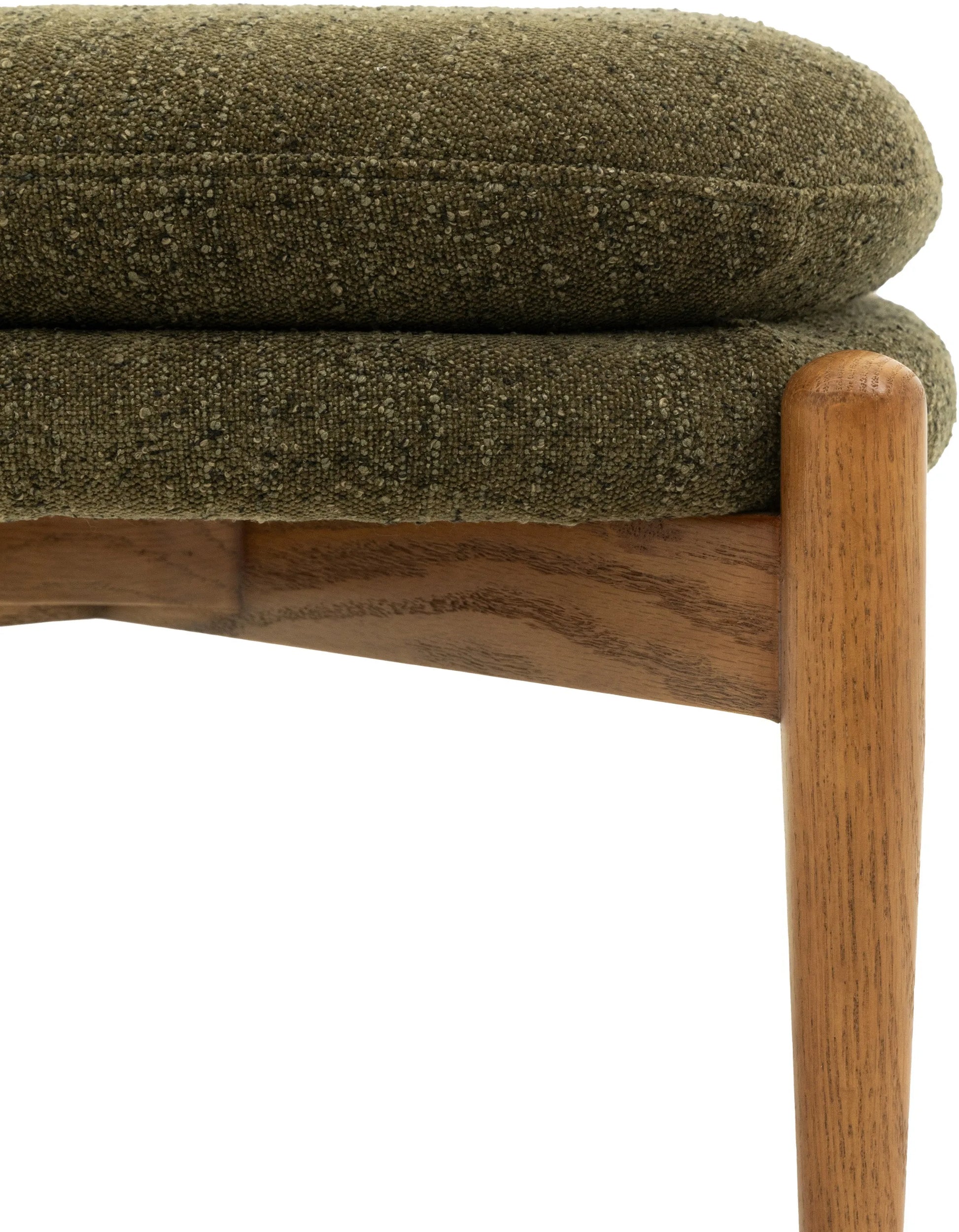 Gallery Direct Datsun Footstool in Green Boucle