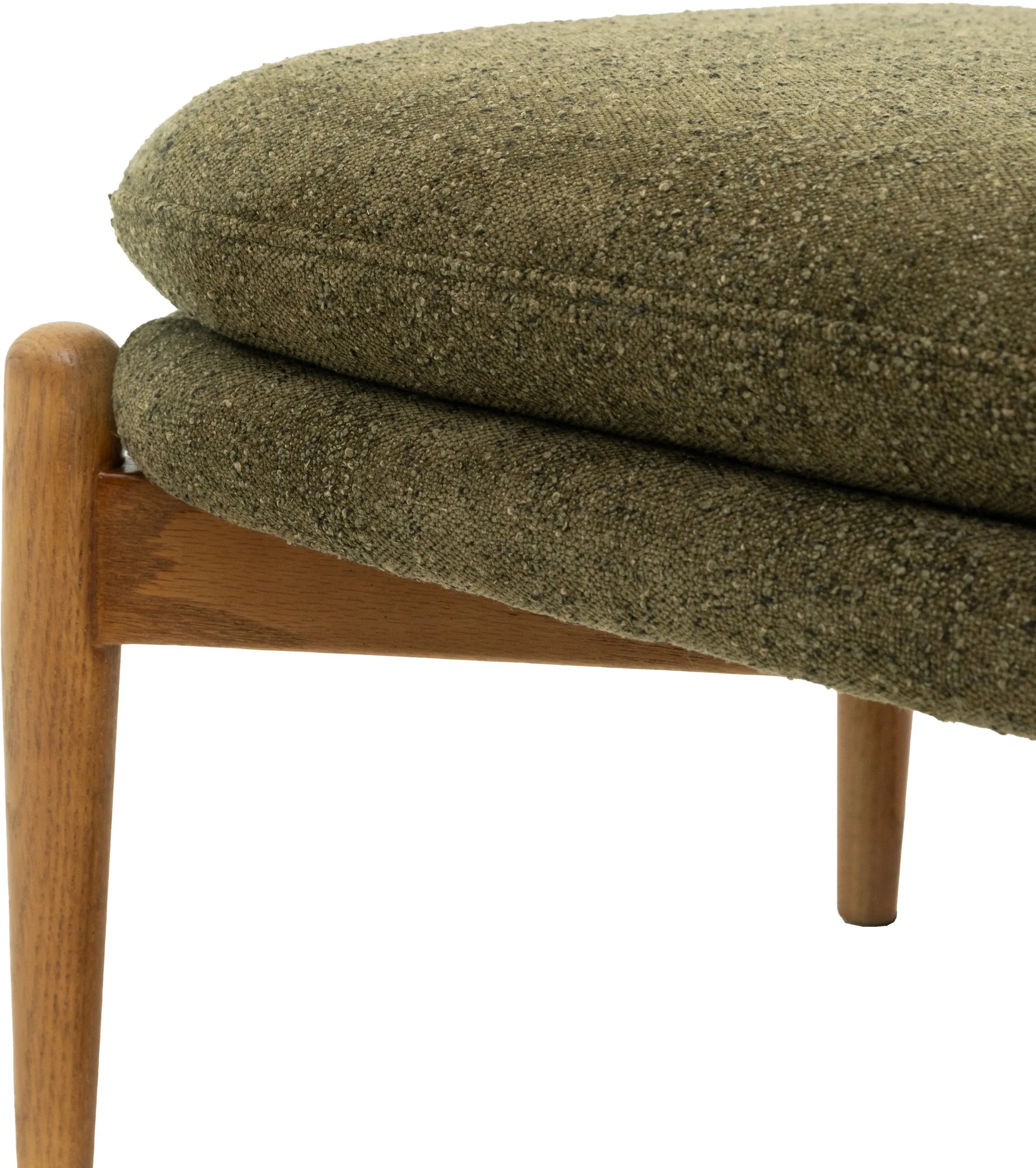 Gallery Direct Datsun Footstool in Green Boucle