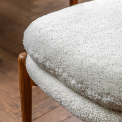 Gallery Direct Datsun Footstool in Cream Sheepskin