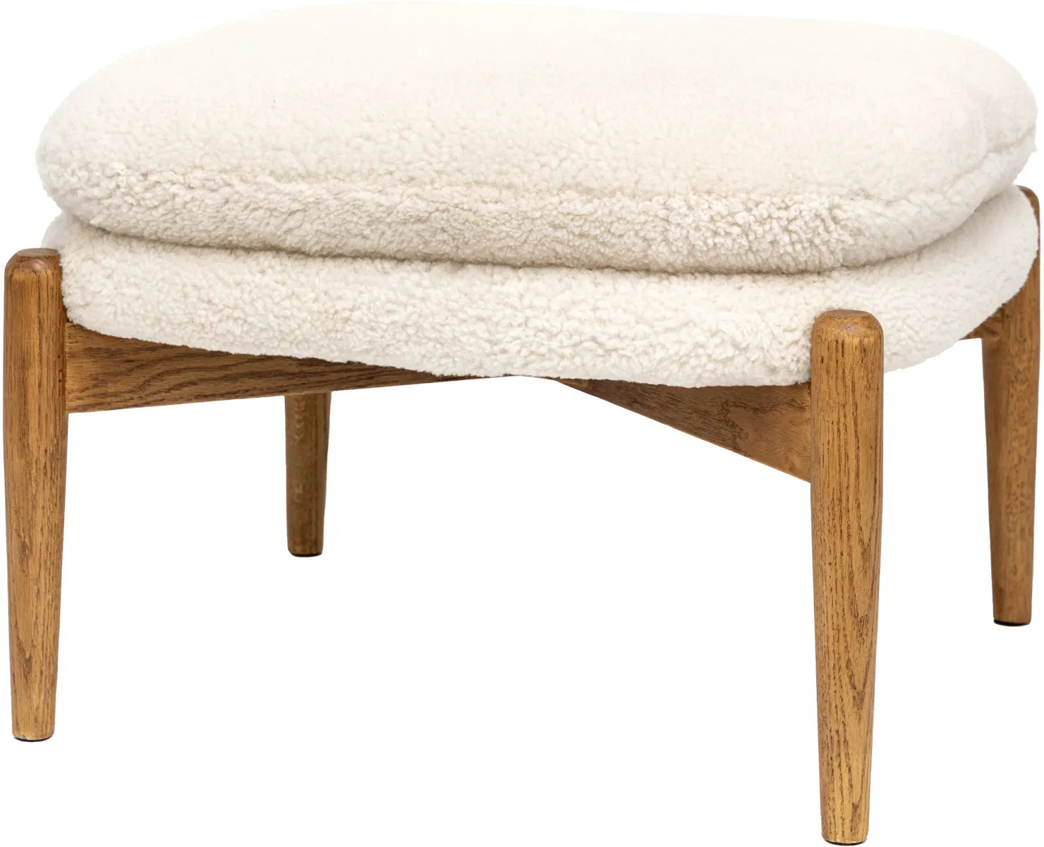 Gallery Direct Datsun Footstool in Cream Sheepskin