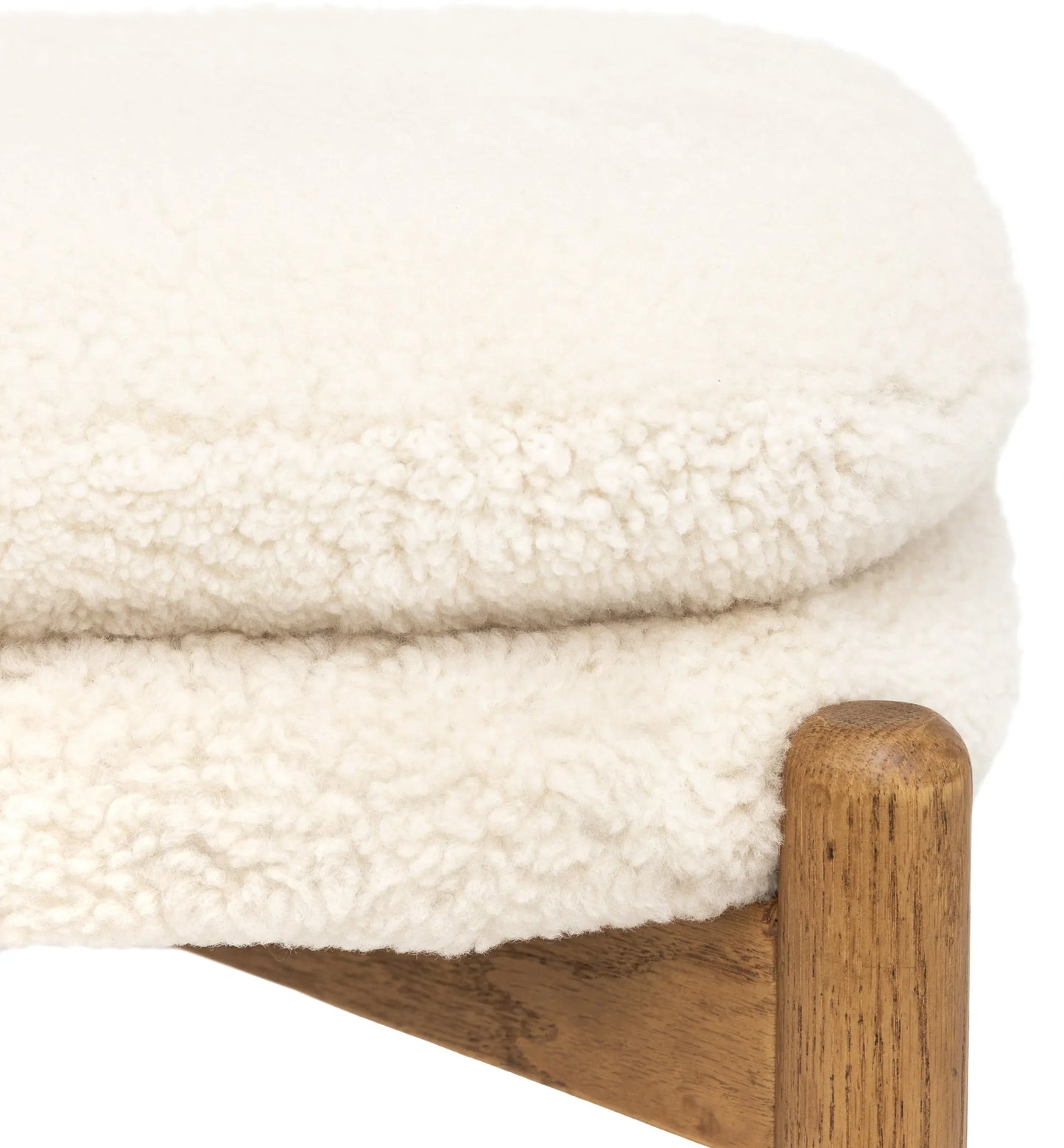 Gallery Direct Datsun Footstool in Cream Sheepskin