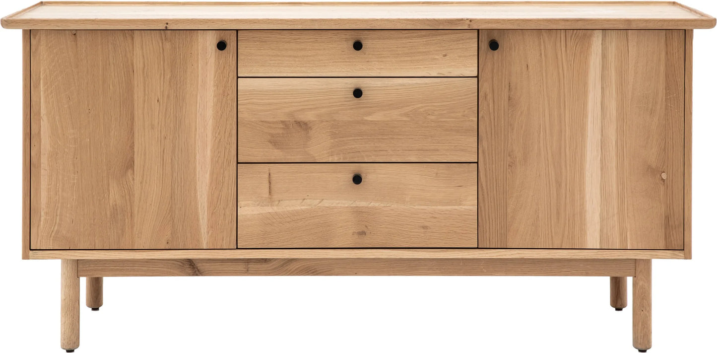 Gallery Direct Kingham 2 Door 3 Drawer Sideboard in Oak