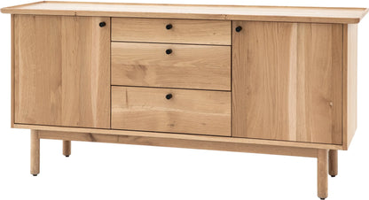 Gallery Direct Kingham 2 Door 3 Drawer Sideboard in Oak