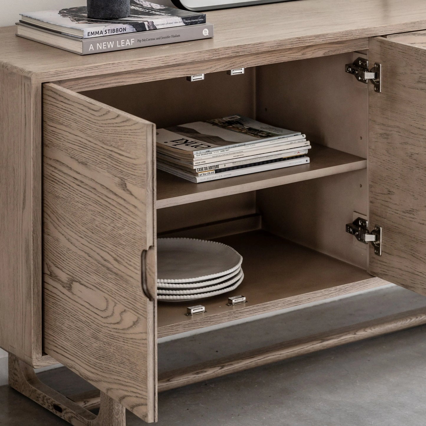 Gallery Direct Craft 4 Door Sideboard Smoked