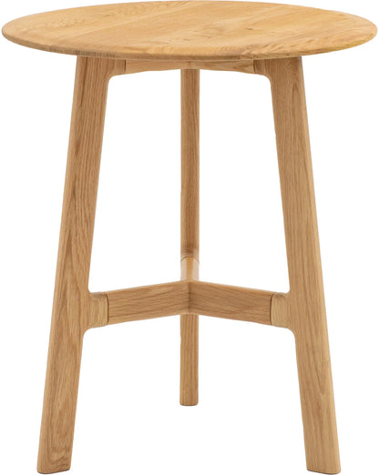 Gallery Direct Madrid Round Side Table in Oak