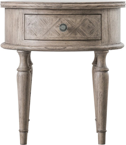 Gallery Direct Mustique 1 Drawer Round Side Table