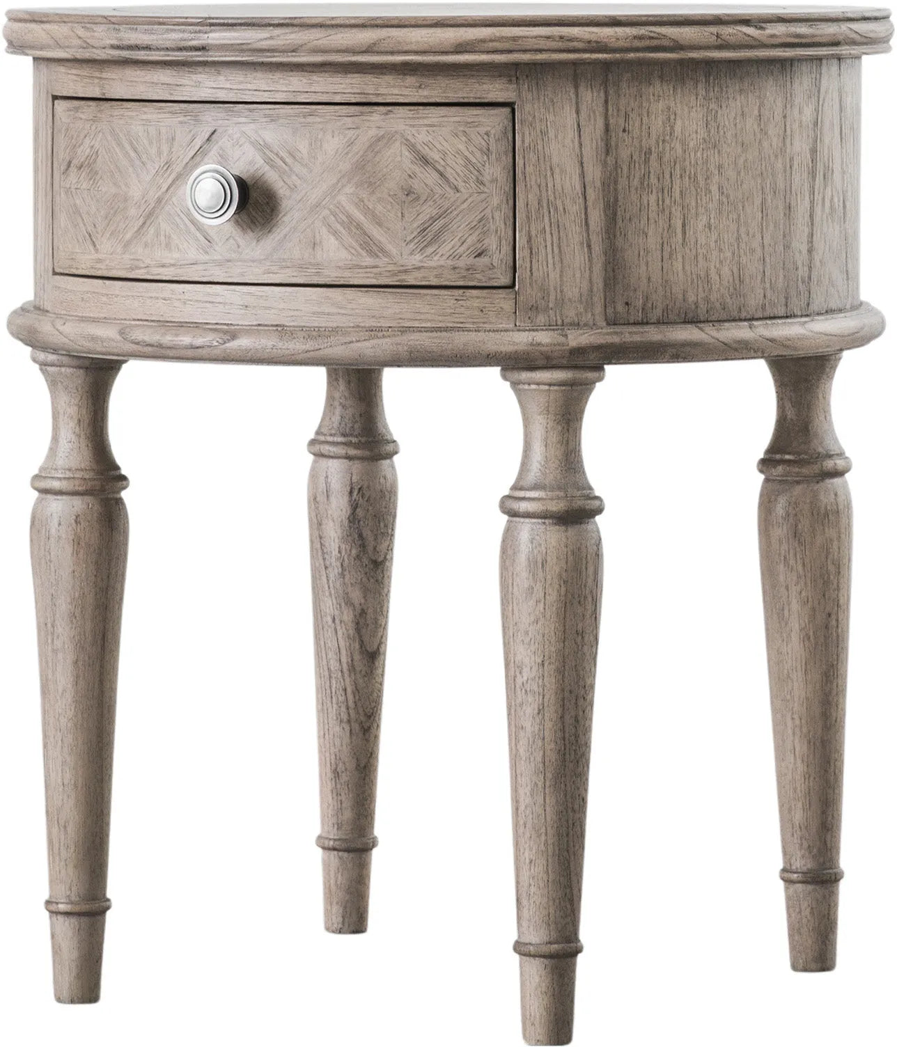 Gallery Direct Mustique 1 Drawer Round Side Table